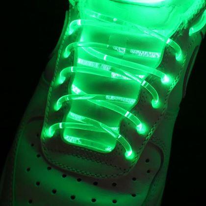 Kép valamiből Világító LED cipőfűző – zöld