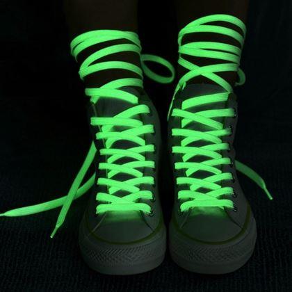 Kép valamiből Világító cipőfűző - zöld