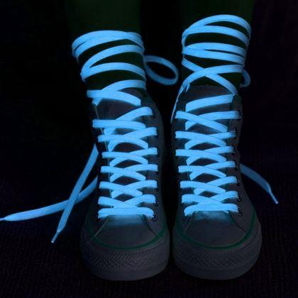Kép valamiből Világító cipőfűző - kék