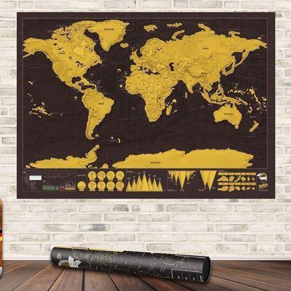 Kép Kaparós világtérkép deluxe - fekete
