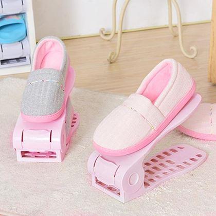 Kép valamiből Műanyag cipő rendszerező - rózsaszín