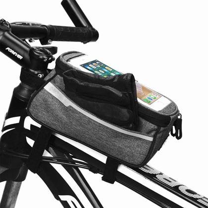 Kép valamiből Mobiltelefon táska kerékpárra - szürke