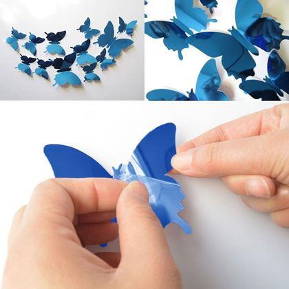 Kép valamiből Tükrös pillangó 12 db – kék