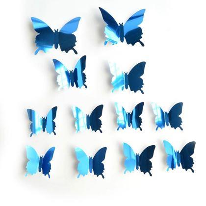 Kép valamiből Tükrös pillangó 12 db – kék