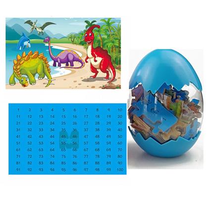 Kép valamiből Dinoszauruszos puzzle – kék