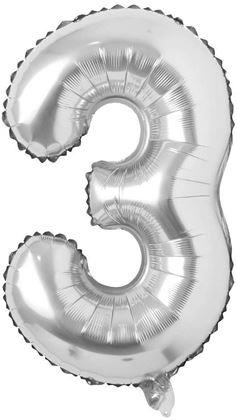 Kép valamiből Felfújható ezüst maxi léggömb számok - 3