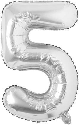 Kép valamiből Felfújható ezüst maxi léggömb számok - 5