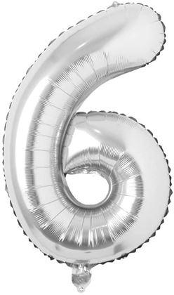 Kép valamiből Felfújható ezüst maxi léggömb számok - 6