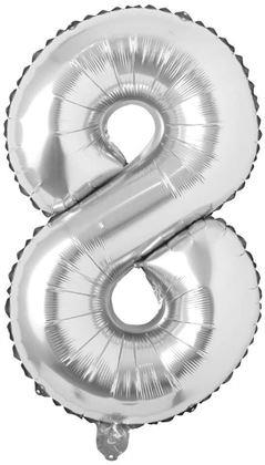 Kép valamiből Felfújható ezüst maxi léggömb számok - 8