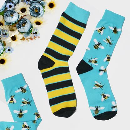 Kép Vidám zokni – méhecske