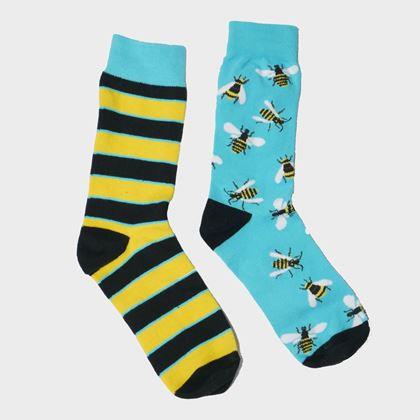 Kép valamiből Vidám zokni – méhecske