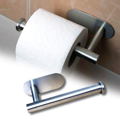Kép valamiből Öntapadó rozsdamentes WC-papír tartó
