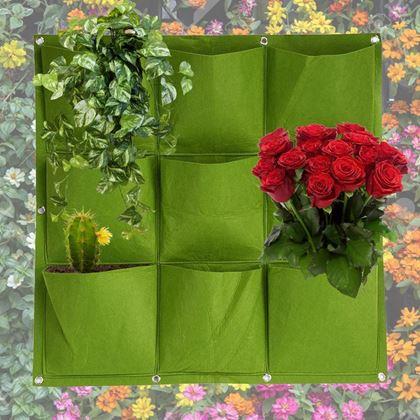 Kép valamiből Függő textile virágtartók - 9 zsebbel