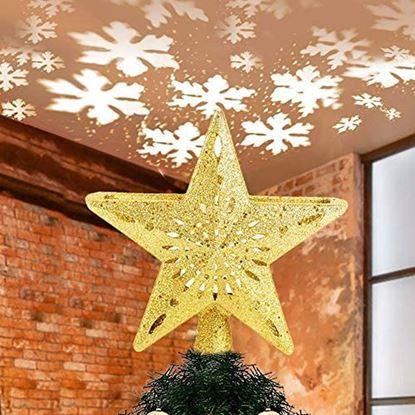 Kép Csillag alakú karácsonyfa csúcsdísz - kivetítővel
