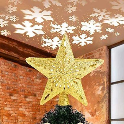Kép valamiből Csillag alakú karácsonyfa csúcsdísz - kivetítővel