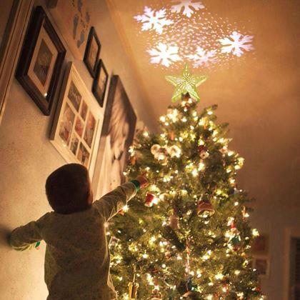 Kép valamiből Csillag alakú karácsonyfa csúcsdísz - kivetítővel