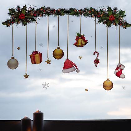 Kép valamiből Karácsonyi ablakmatricák – girland