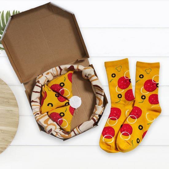 Kép valamiből 4 pár zokni készlet - pizza