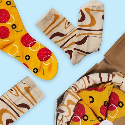 Kép valamiből 4 pár zokni készlet - pizza