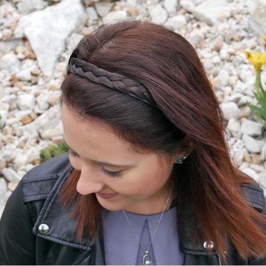 Kép valamiből Hajfonat hajpánt - sötétbarna