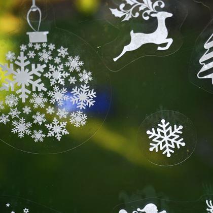 Kép valamiből Karácsonyi ablakmatricák – rénszarvasszánkó