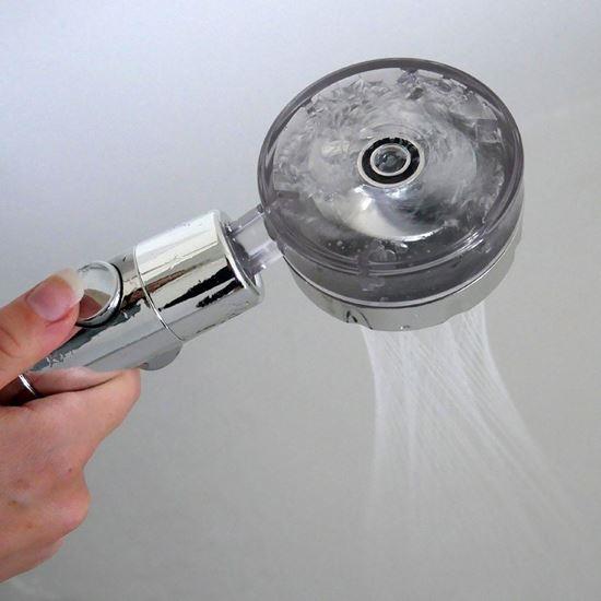 Kép valamiből Víztakarékos forgó zuhanyfej - ezüst
