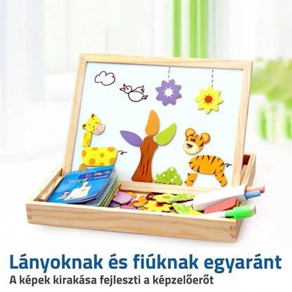 Kép Fa mágneses tábla - állatok