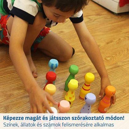 Kép valamiből Fa teke készlet gyerekeknek