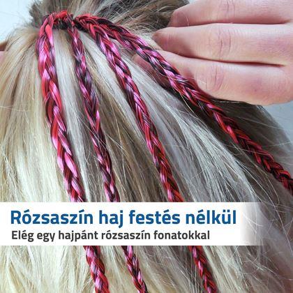 Kép valamiből Fonatos hajgumi - rózsaszín