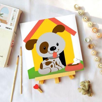 Kép valamiből Számfestő készlet gyerekeknek - kutya