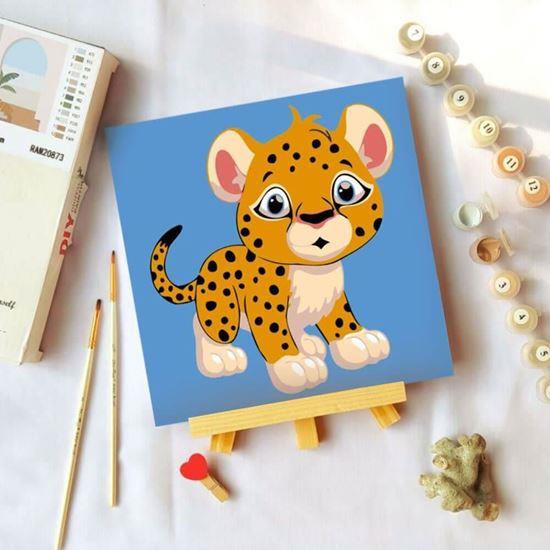 Kép valamiből Számfestő készlet gyerekeknek - leopárd