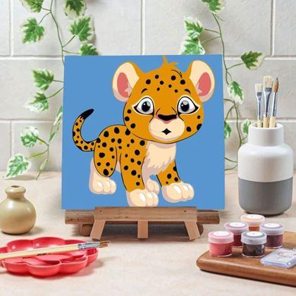 Kép valamiből Számfestő készlet gyerekeknek - leopárd