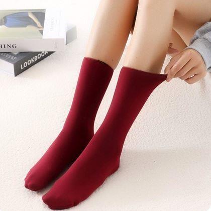 Kép valamiből Bundával bélelt meleg zokni - piros
