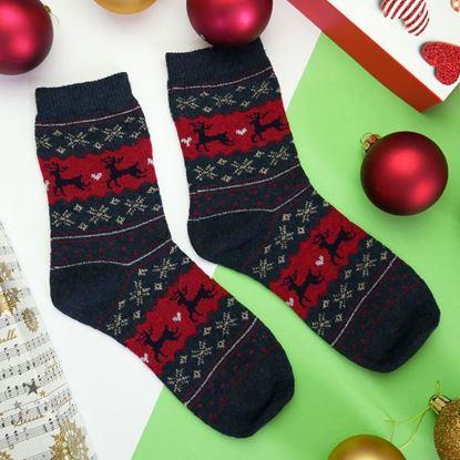 Kép Karácsonyi zokni norvég mintával