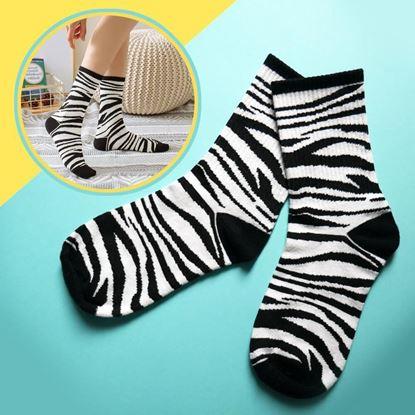 Kép Vidám zokni - zebra