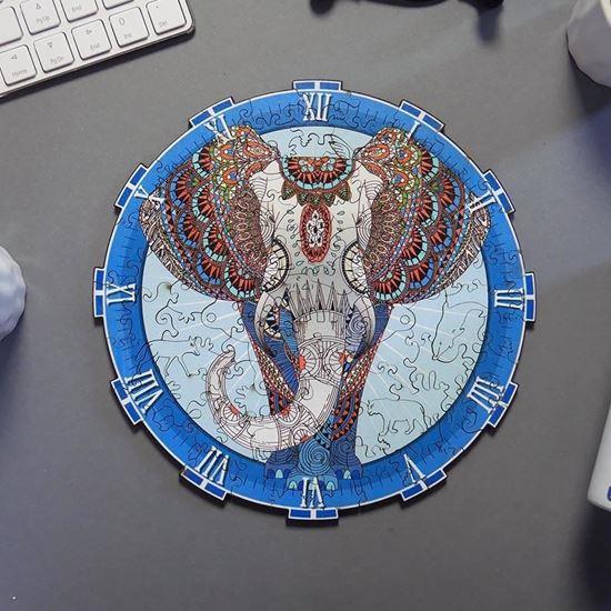 Kép valamiből Fából készült állatos puzzle - elefánt