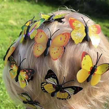 Kép valamiből Pillangós hajcsat 10 db - sárga