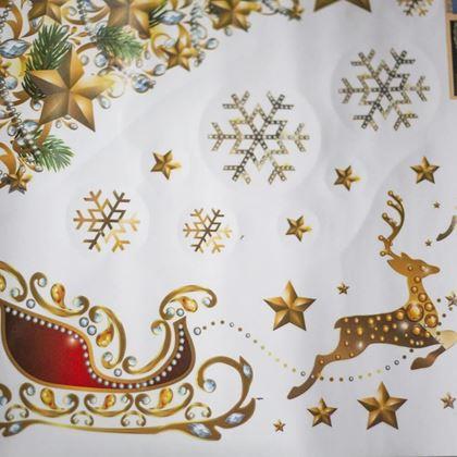 Kép valamiből Karácsonyi ablakmatricák – arany díszek