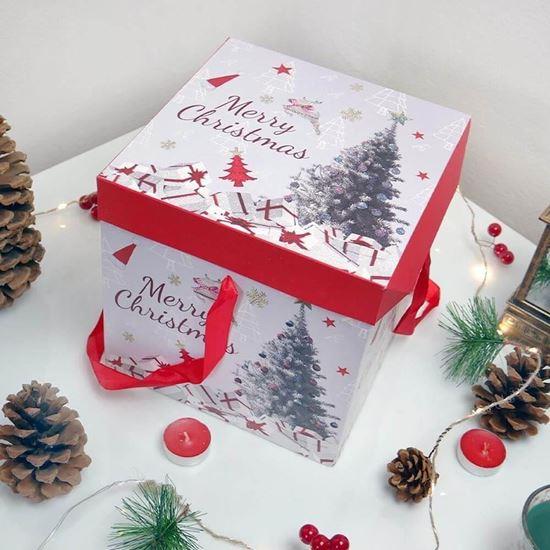 Kép valamiből Ajándékdoboz 22 cm - karácsonyfa
