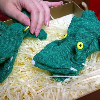 Kép valamiből Vicces zokni - krokodil