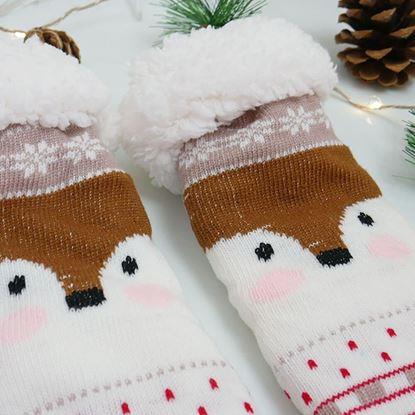 Kép Karácsonyi meleg zokni szőrme béléssel