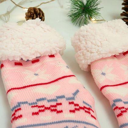 Kép valamiből Karácsonyi meleg zokni szőrme béléssel - ünnepi díszek