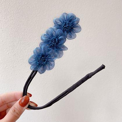 Kép valamiből Virágos hajcsat - kék