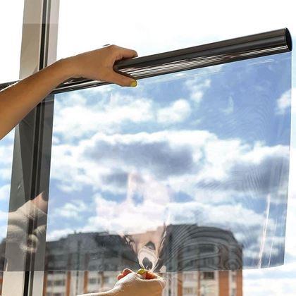 Kép valamiből Tükörfólia ablakra - szürke