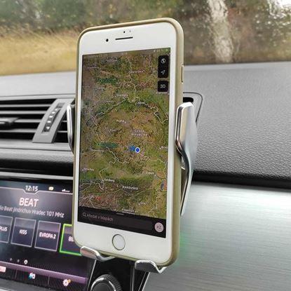 Kép Deluxe mobiltelefon-tartó vezeték nélküli töltéssel