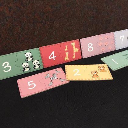 Kép valamiből Puzzle kicsiknek - számok tanulása