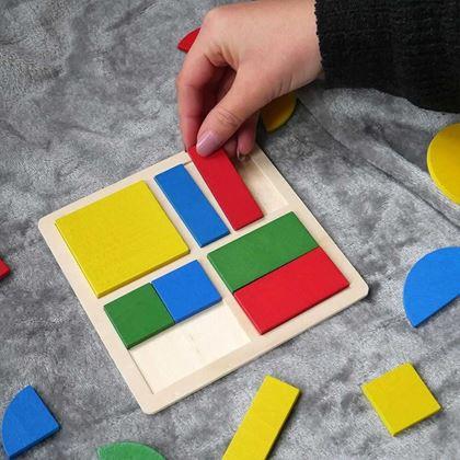 Kép valamiből Gyermek mértani kirakós - négyzetek