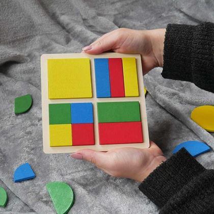 Kép valamiből Gyermek mértani kirakós - négyzetek