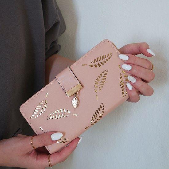 Kép valamiből Női tollas pénztárca - rózsaszín