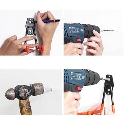 Kép valamiből Fém falra szerelhető akasztó, gumírozott – S